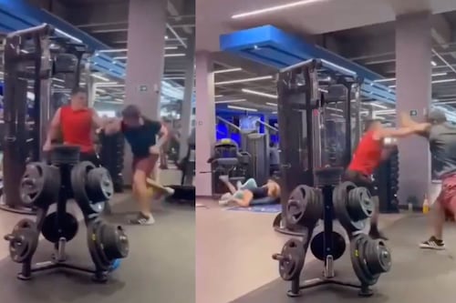 Usuarios arman pelea campal al interior del gimnasio ¿Fue por no colocar las pesas?