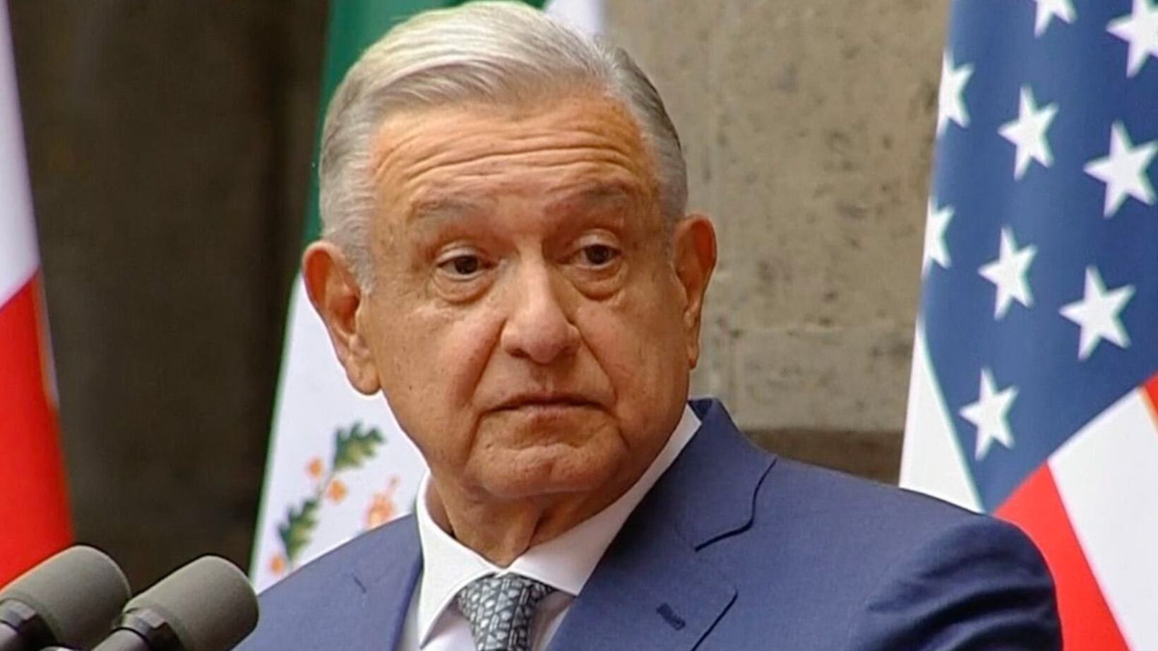 El presidente Andrés Manuel López Obrador, en la Cumbre de Líderes de América del Norte, en Palacio Nacional.