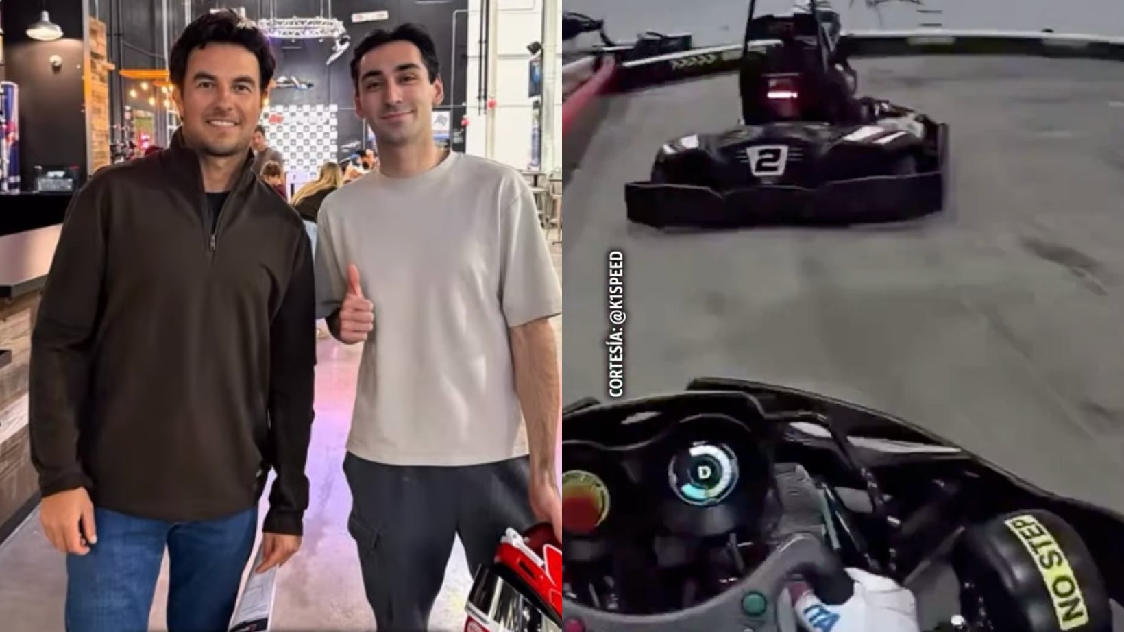 Checo Pérez compitió contra un fan.