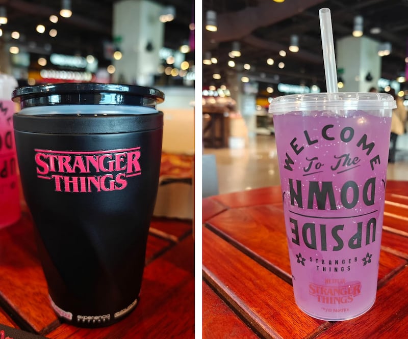 Hamburguesas negras, pizzas del Upside Down, bebidas que cambian de color y postres dignos del Mundo del Revés forman parte de la experiencia culinaria creada especialmente para celebrar la temporada 5