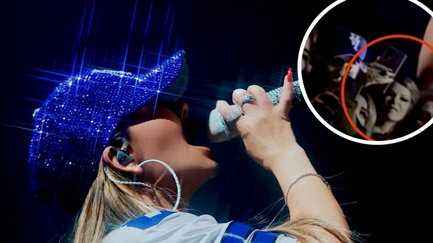 Llamó la atención de los usuarios que entre el público, apareció una mujer que aparentemente sería el fantasma de Jenni Rivera.