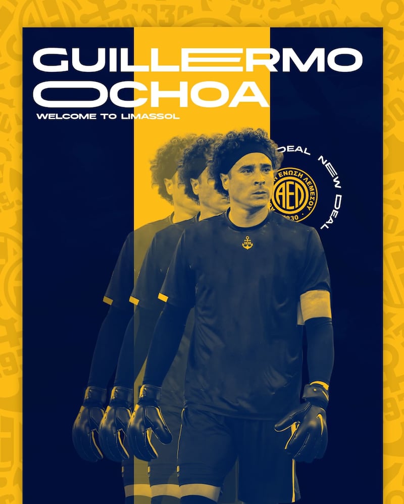 Guillermo Ochoa fichó por el AEL Limassol de Chipre.