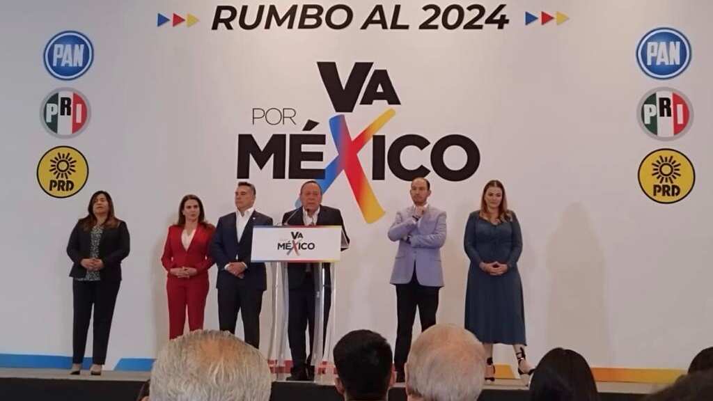 Líderes del PRI, PAN y PRD ofrecen conferencia de prensa después de las elecciones del 4 de junio (Sonia Pérez)