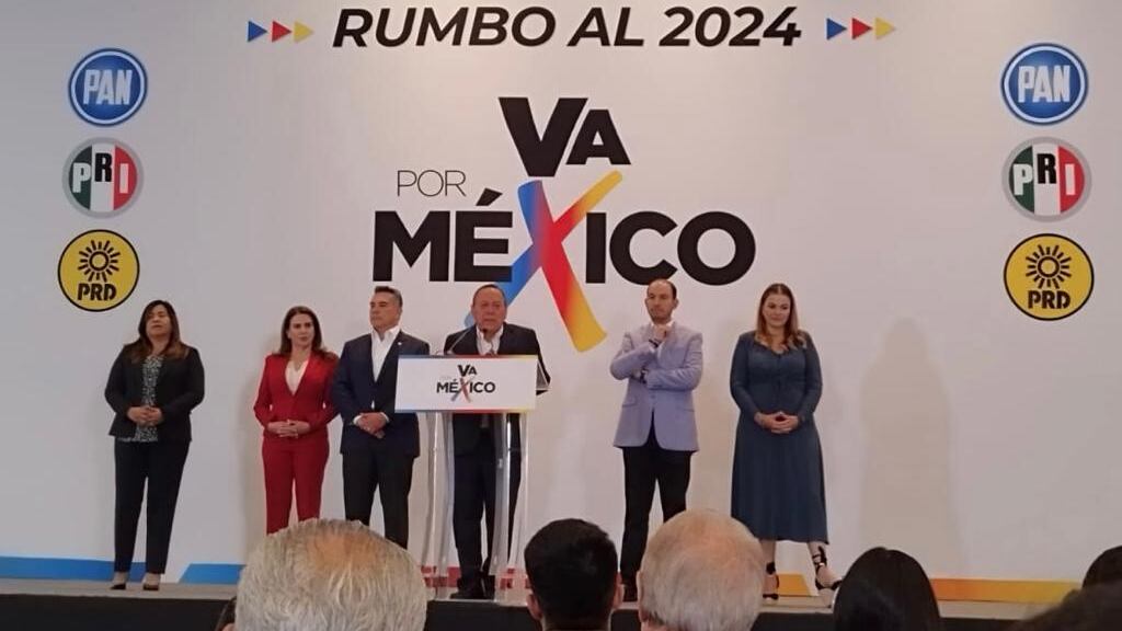 Líderes del PRI, PAN y PRD ofrecen conferencia de prensa después de las elecciones del 4 de junio (Sonia Pérez)