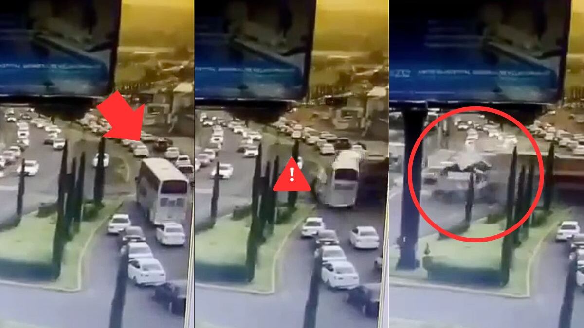 Video: Momento exacto en que el tren arrolla al autobús lleno de pasajeros en Atlacomulco