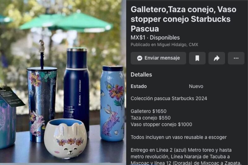 Cápsula Pascua Starbucks: Revendedores ofrecen colección por 5 mil pesos en Semana Santa