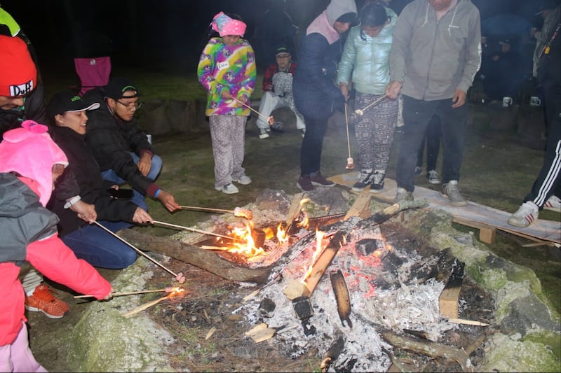 Quema de bombones en campamento