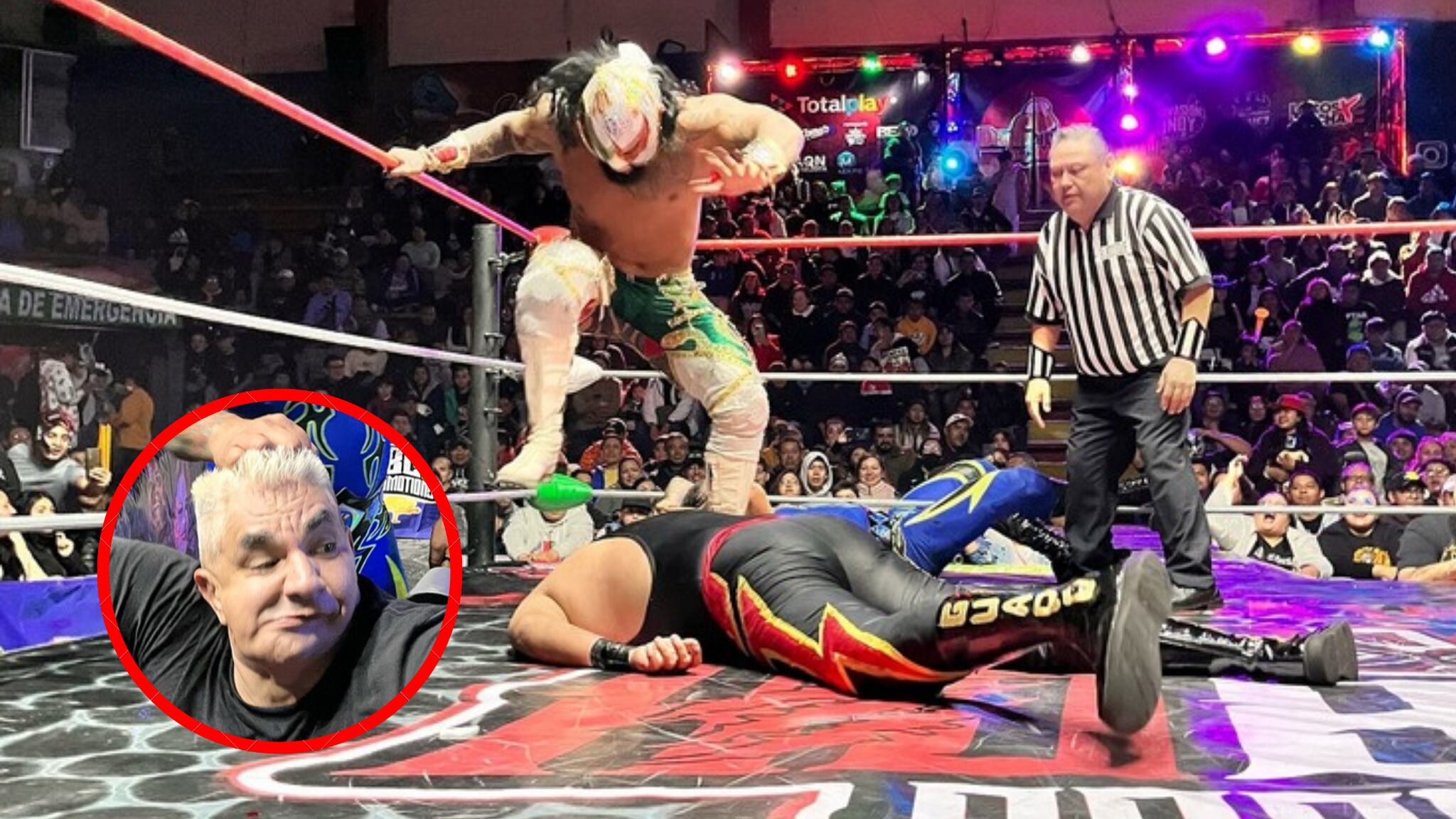 Shocker sale en camilla de la Arena Neza