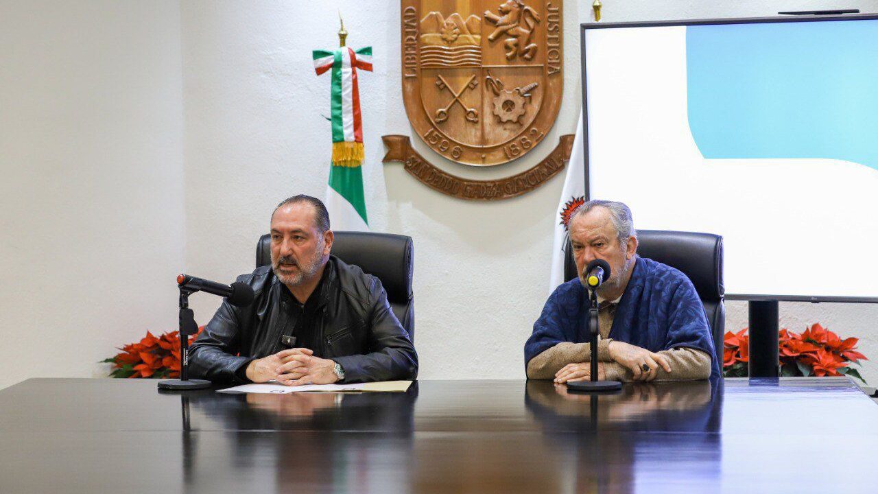 José Luis David Kuri, secretario de Seguridad y Mauricio Fernández, alcalde de San Pedro.