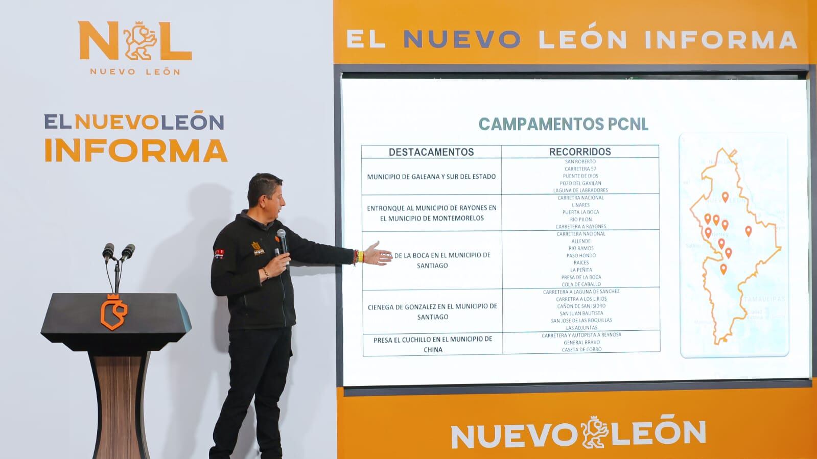 Cavazos señaló que por aire, agua y tierra se desplegará elementos de corporaciones de los tres órdenes de gobierno.