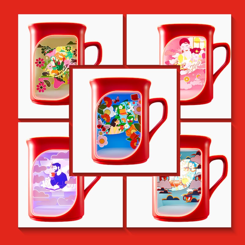 Nescafé, Nestlé, Taza Roja, Arte