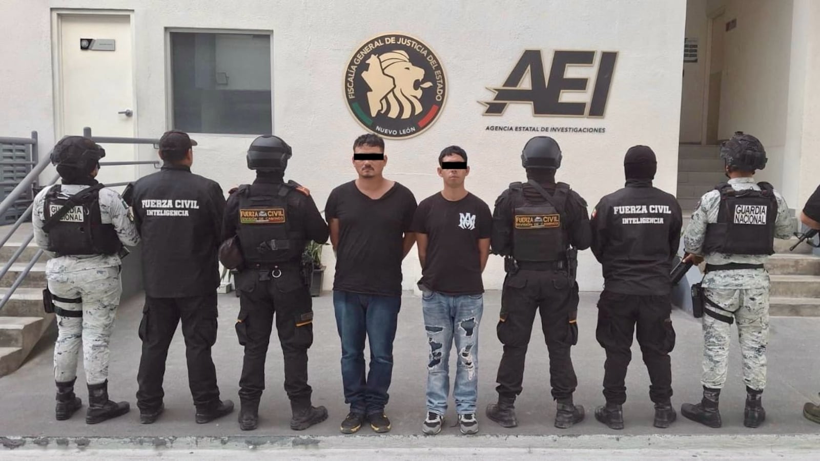 Los sospechosos fueron presentados ante el Ministerio Público.