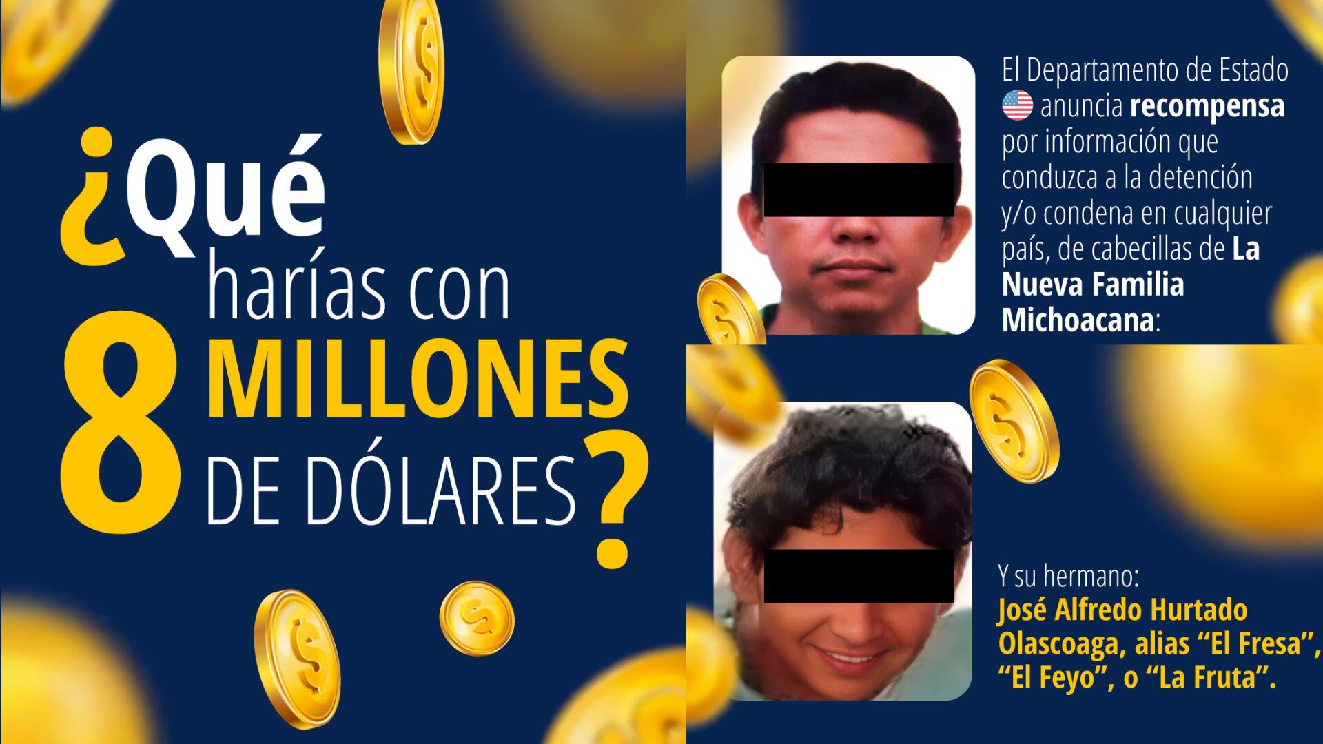 160 MILLONES DE RECOMPENSA