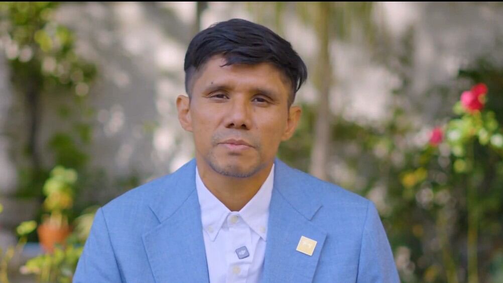 Escobar Barrios grabó un video la mañana de este lunes tras llegar a Puebla.