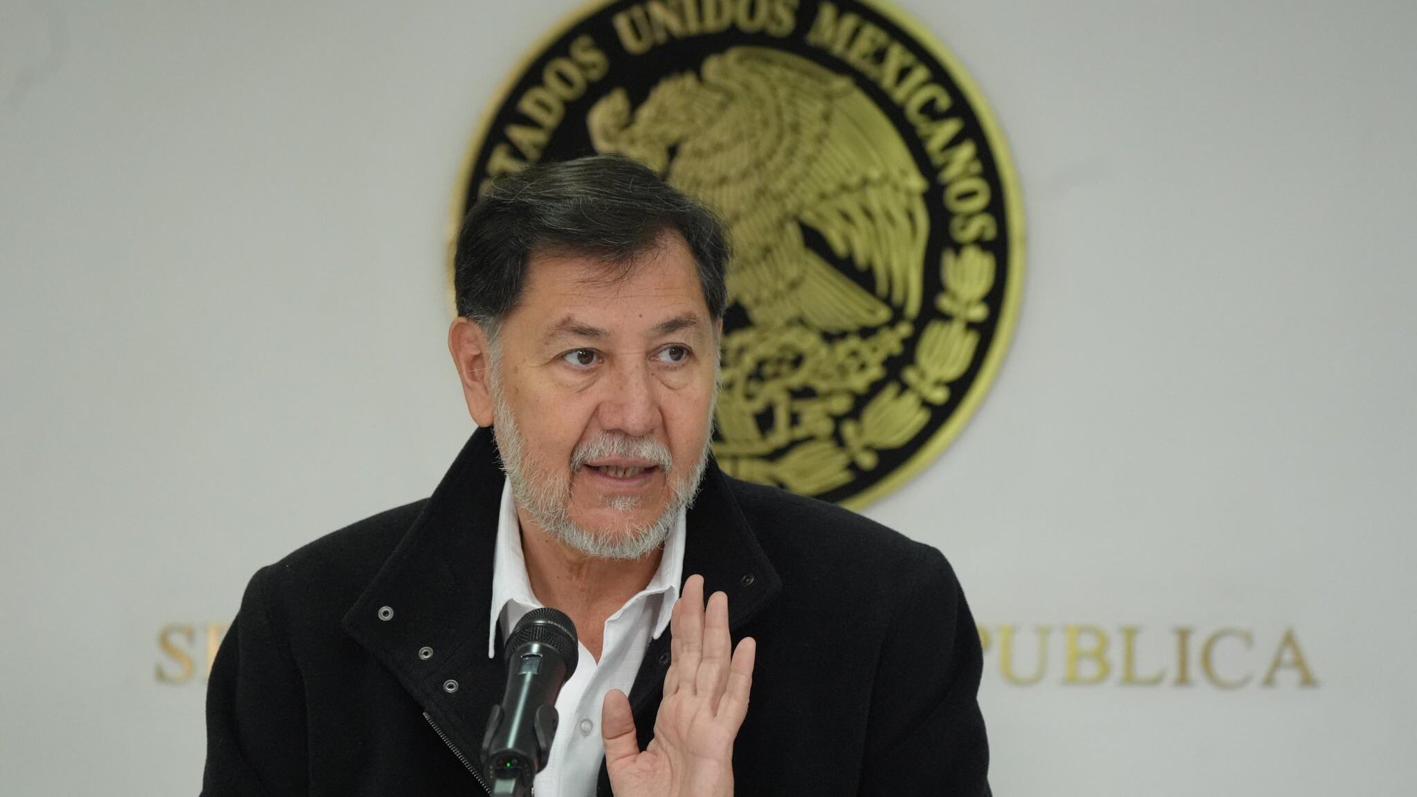 Gerardo Fernández Noroña, presidente de la Mesa Directiva del Senado