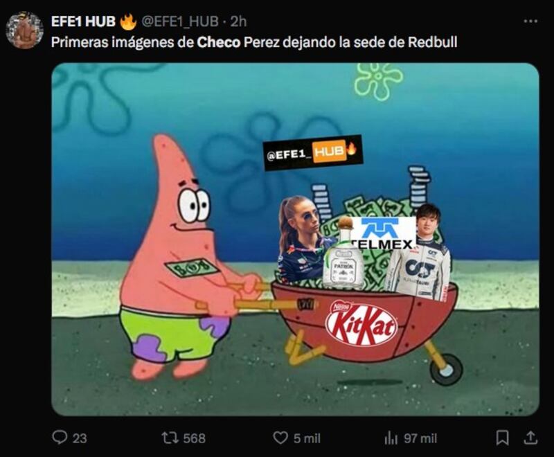Memes salida de Checo de Red Bull
