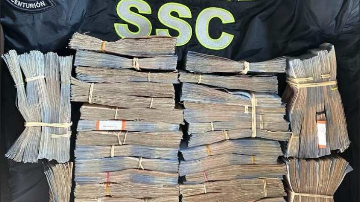 Dinero asegurado por la SSC.