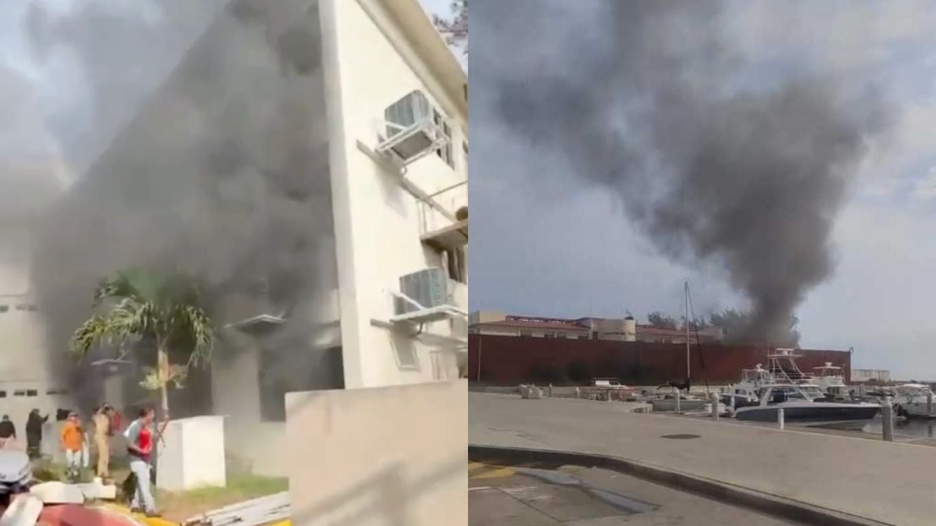 Incendio en Escuela Náutica Mercante de Veracruz