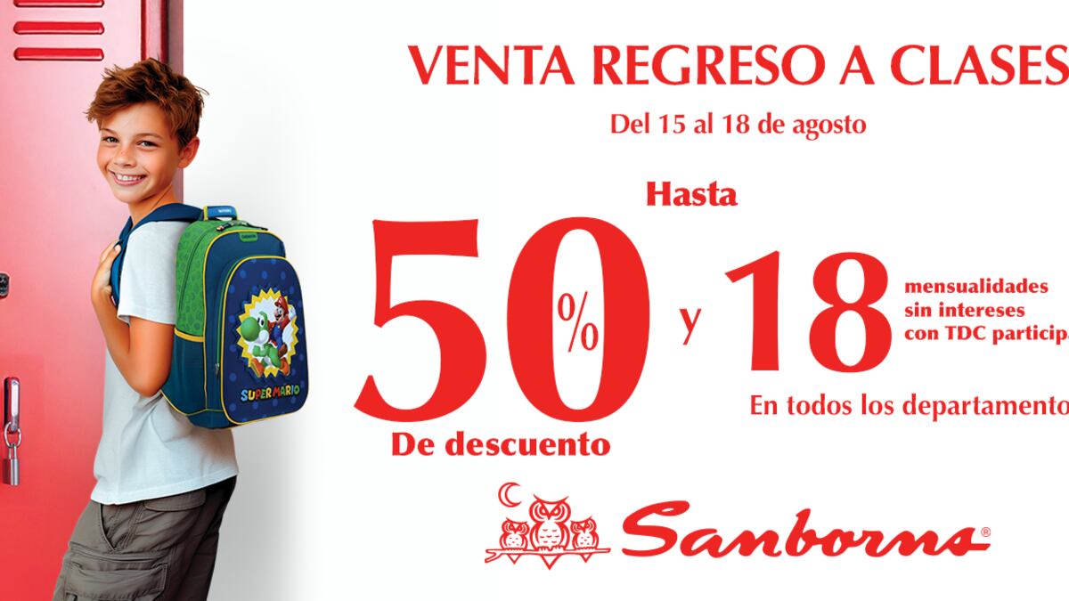 Ofertas de regreso a clases en Sanborns