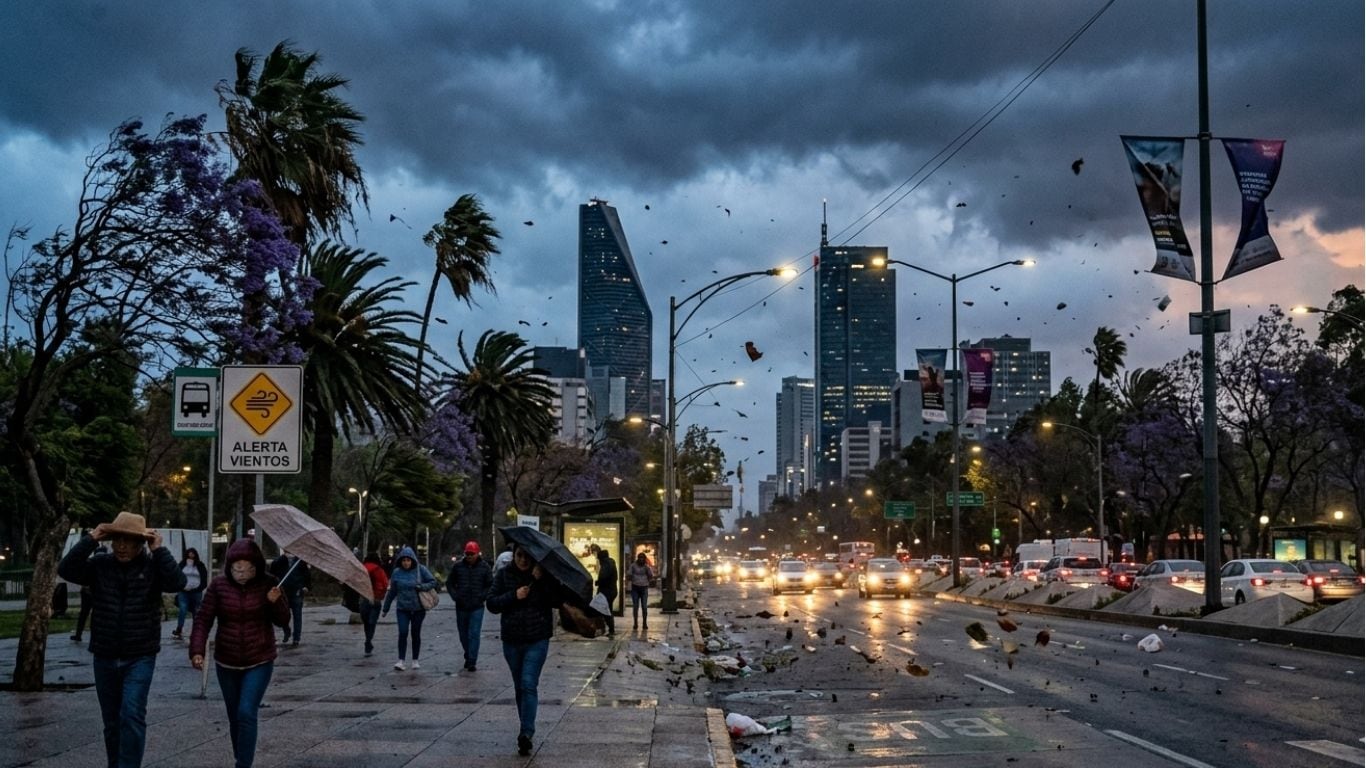 Fuertes vientos azotarán CDMX