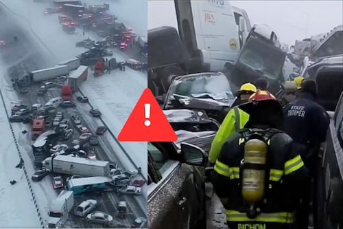 Carretera congelada: Tormenta de nieve provoca choque masivo entre más de 40 vehículos en EE. UU.