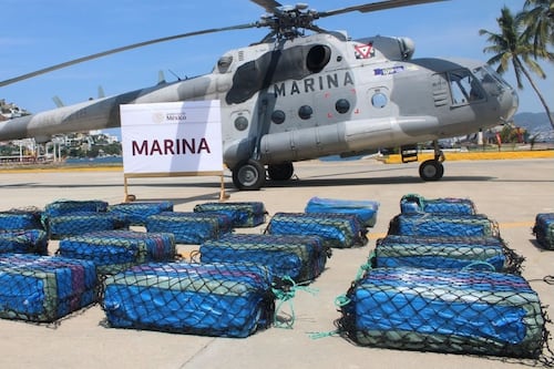 Marina frena cargamento de cocaína frente a Guerrero; van 89 bultos asegurados en una semana