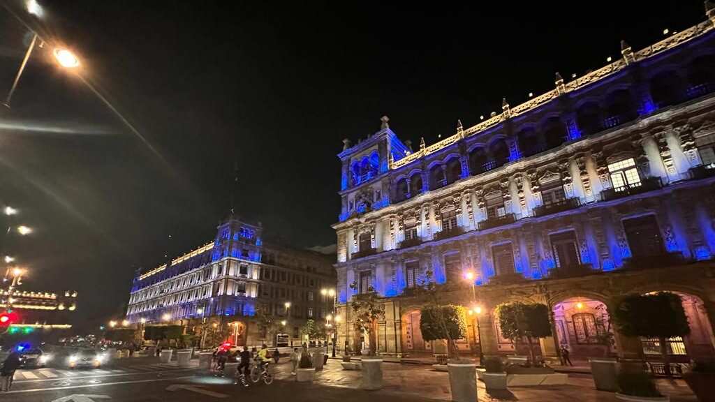 Edificios de la Ciudad de México se iluminan en Comemoración al 75 aniversario de la Independencia de Israel