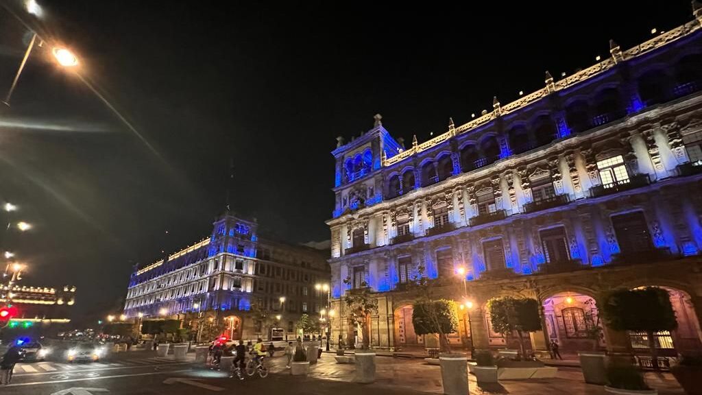 Edificios de la Ciudad de México se iluminan en Comemoración al 75 aniversario de la Independencia de Israel
