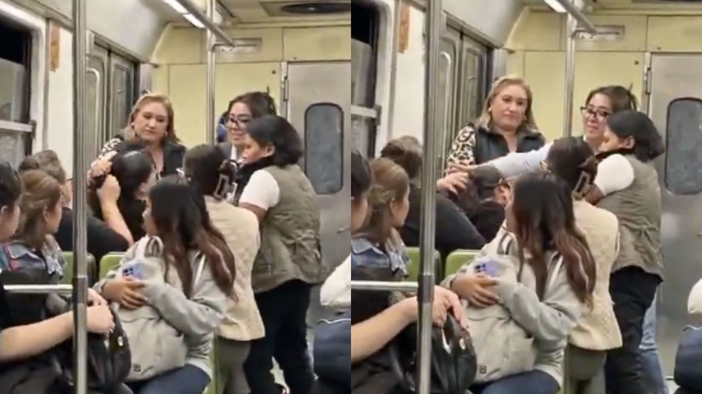 Mujeres se desgreñan en el Metro CDMX