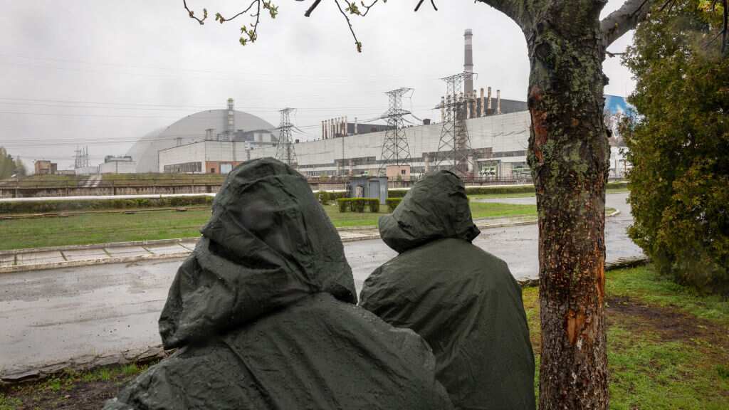 Planta de energía nuclear Chernobyl en Ucrania, abril 2022
