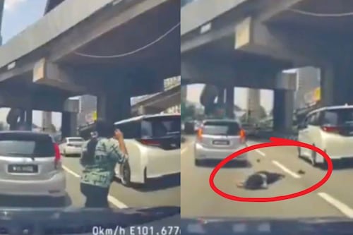 VIDEO: Mujer es atropellada por motociclista mientras hablaba por teléfono