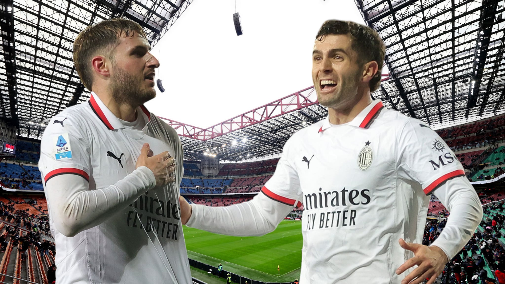 El futbolista mexicano y el estadounidense protagonizan la victoria del AC Milan