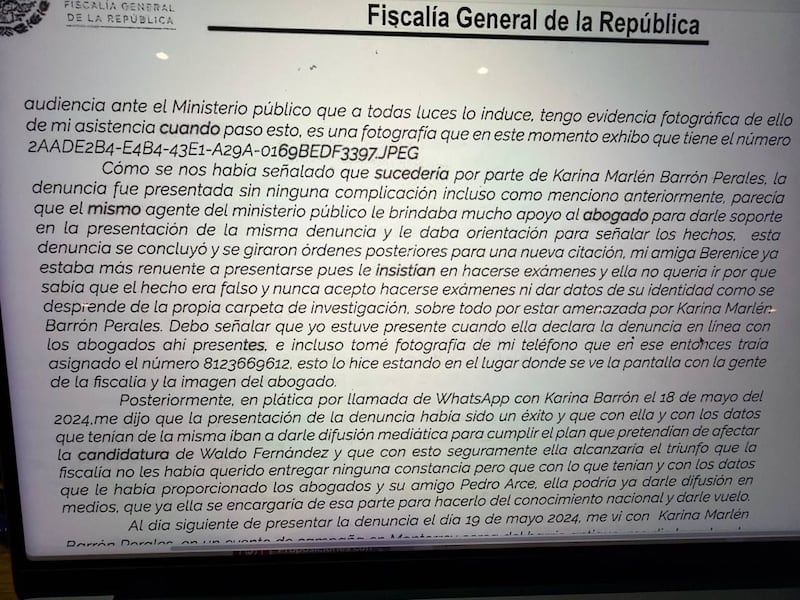 Bajo la promesa de un pago de un millón de pesos, el grupo político habría reclutado a una falsa víctima para interponer una denuncia virtual sin identificación oficial, aprovechando el presunto tráfico de influencias y el control que los priistas y funcionarios del municipio de Monterrey ejercen sobre la institución de justicia estatal.