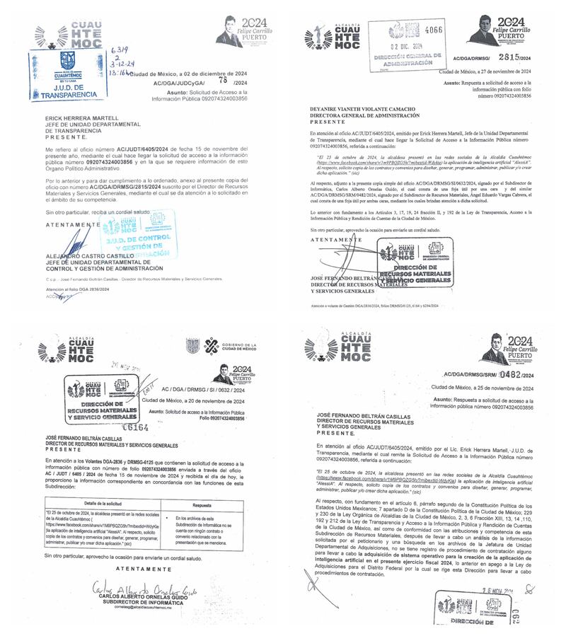 Solicitud de Transparencia Alcaldía Cuauhtémoc