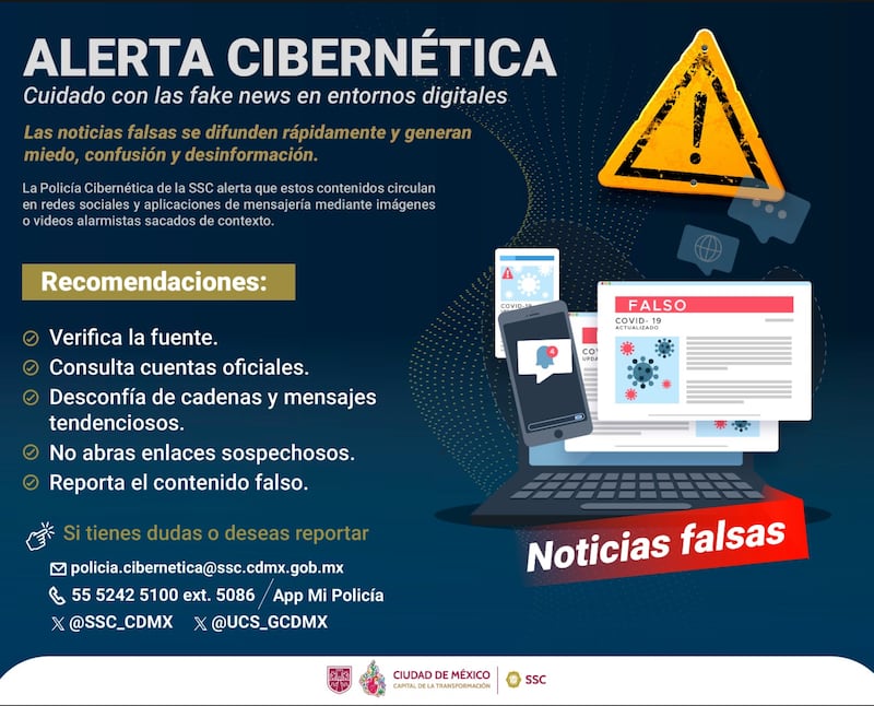 Policía Cibernética alerta por fakenews