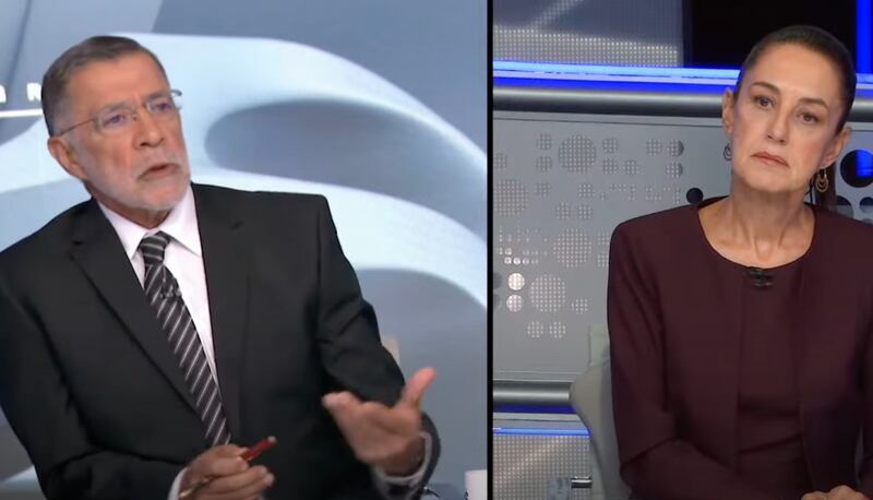En el debate de Tercer Grado, Sheinbaum respondió a las preguntas de los periodistas.