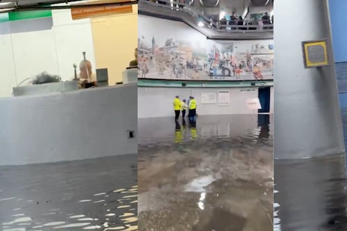 ¡Se inundó San Lázaro! Fuertes lluvias afectan la estación de la Línea B del Metro CDMX