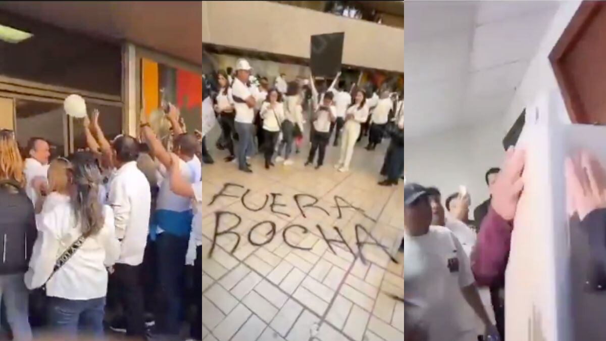 Video: Manifestantes irrumpen despacho de Rocha Moya para exigir freno a la violencia en Sinaloa