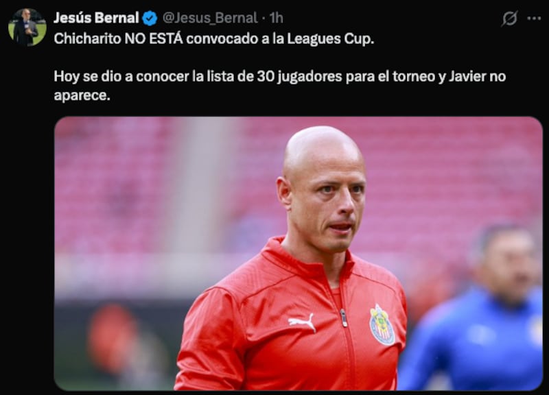 Chicharito fuera de Leagues Cup