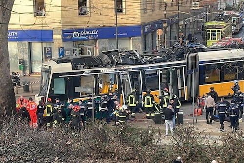 ¡Tragedia en Milán! Reportan 39 heridos y un fallecido en descarrilamiento de tranvía en Italia