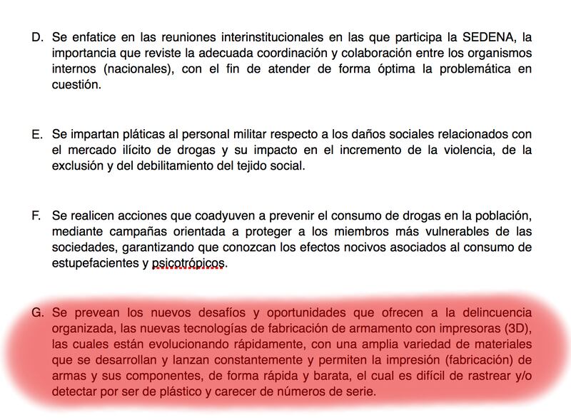 Venta de armas impresas en 3D preocupa Sedena por crimen organizado