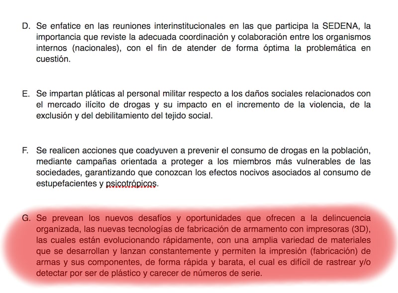 Venta de armas impresas en 3D preocupa Sedena por crimen organizado