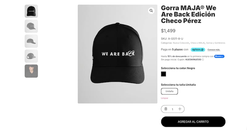 Gorra de Checo Pérez.
