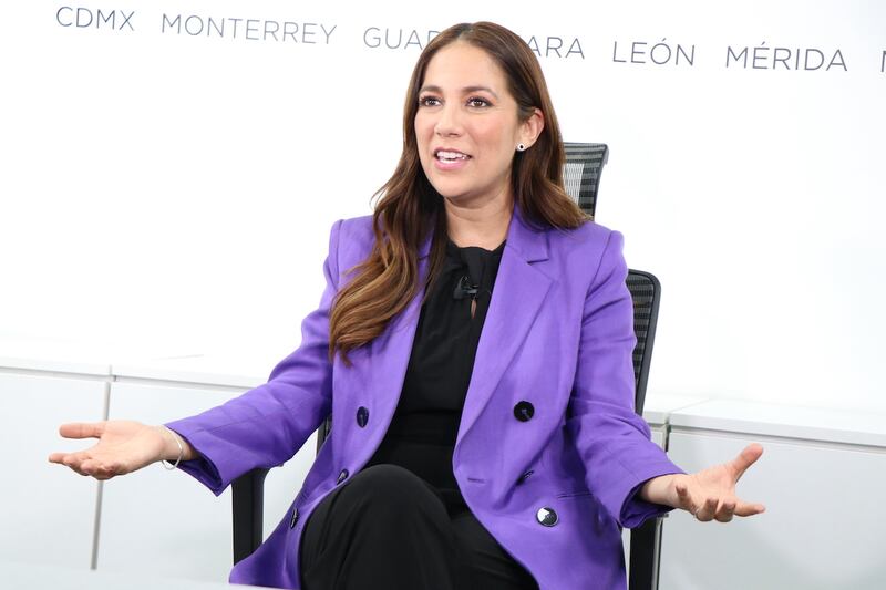 Libia García Muñoz Ledo, candidata del PAN a la gobernatura de Guanajuato.