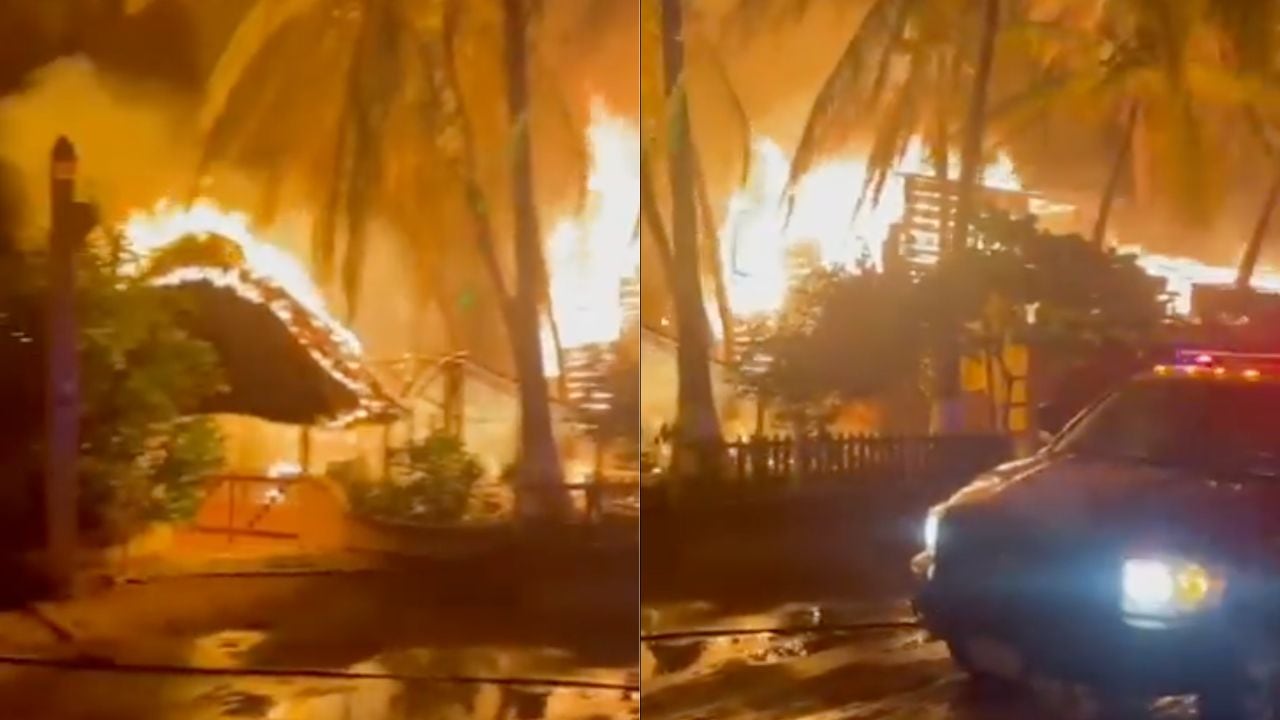 Incendio en Punta Zicatela