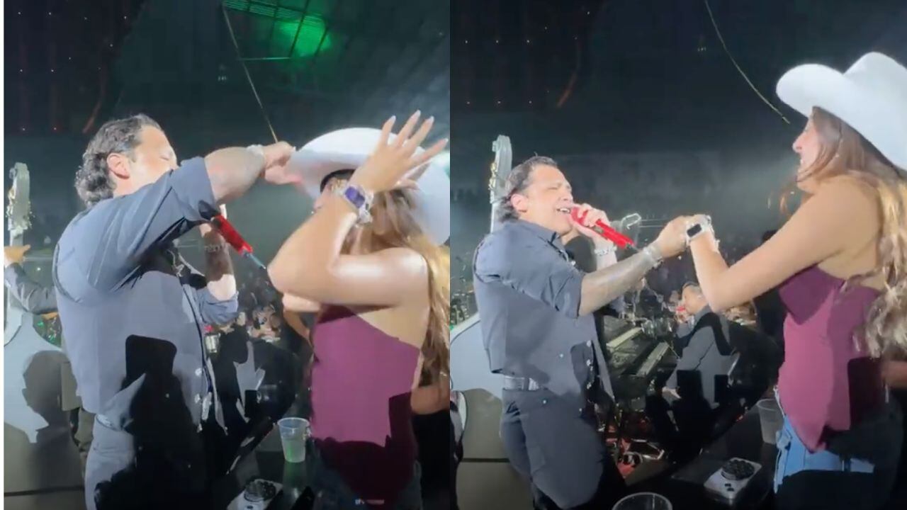 Christian Nodal es captado al coquetear con una fan en pleno concierto