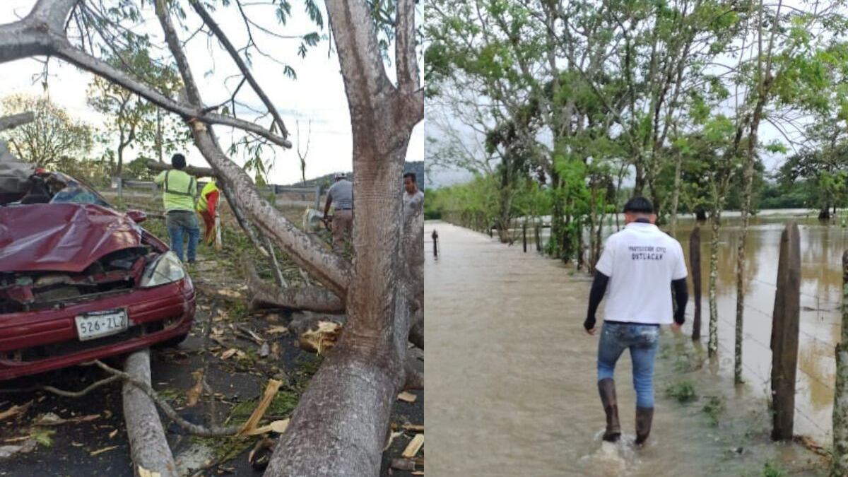 Lluvias por Frente Frío 28 dejaron graves daños en seis municipios de Chiapas.