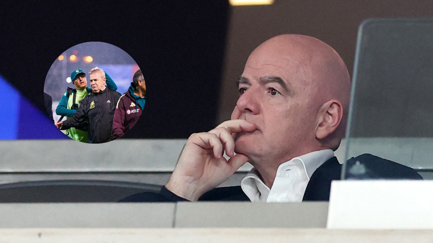 Gianni Infantino lamentó la agresión a Javier Aguirre.