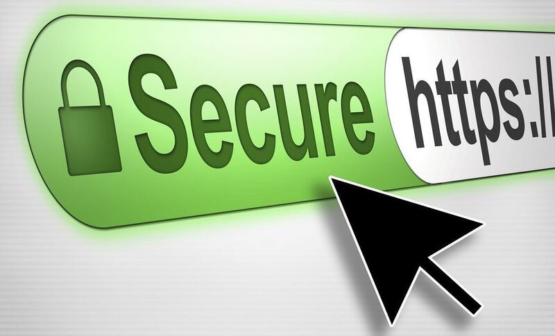 pagina web con candado de seguridad