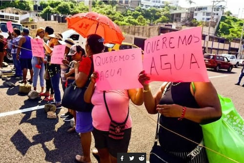Desabasto de agua en Acapulco deja sin servicio a más de 20 colonias